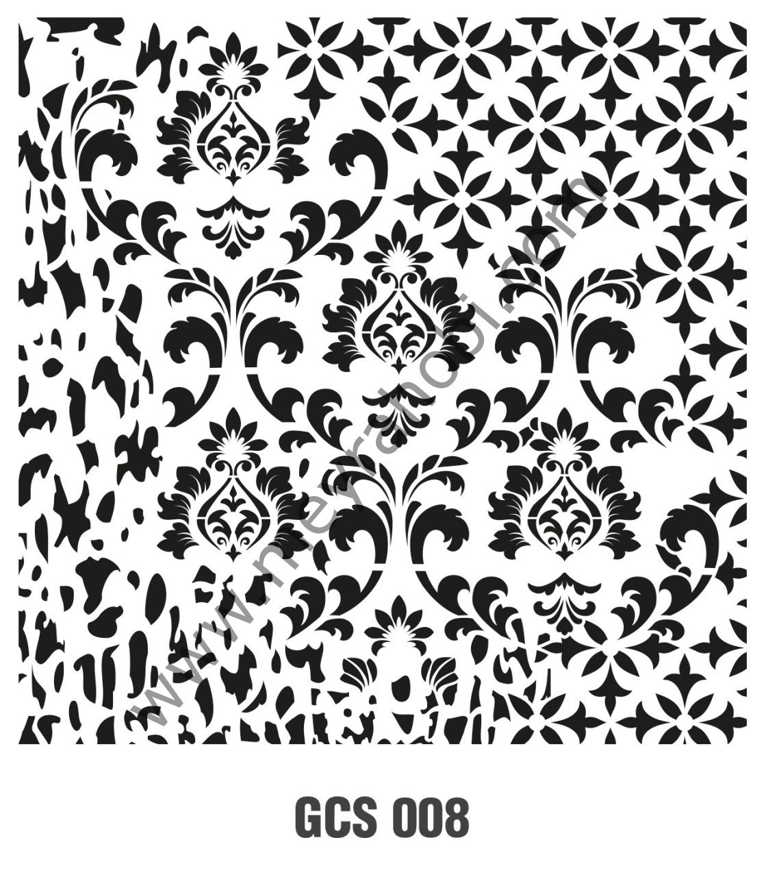 GCS008 Grunge Serisi Duvar Stencil 45*45 cm