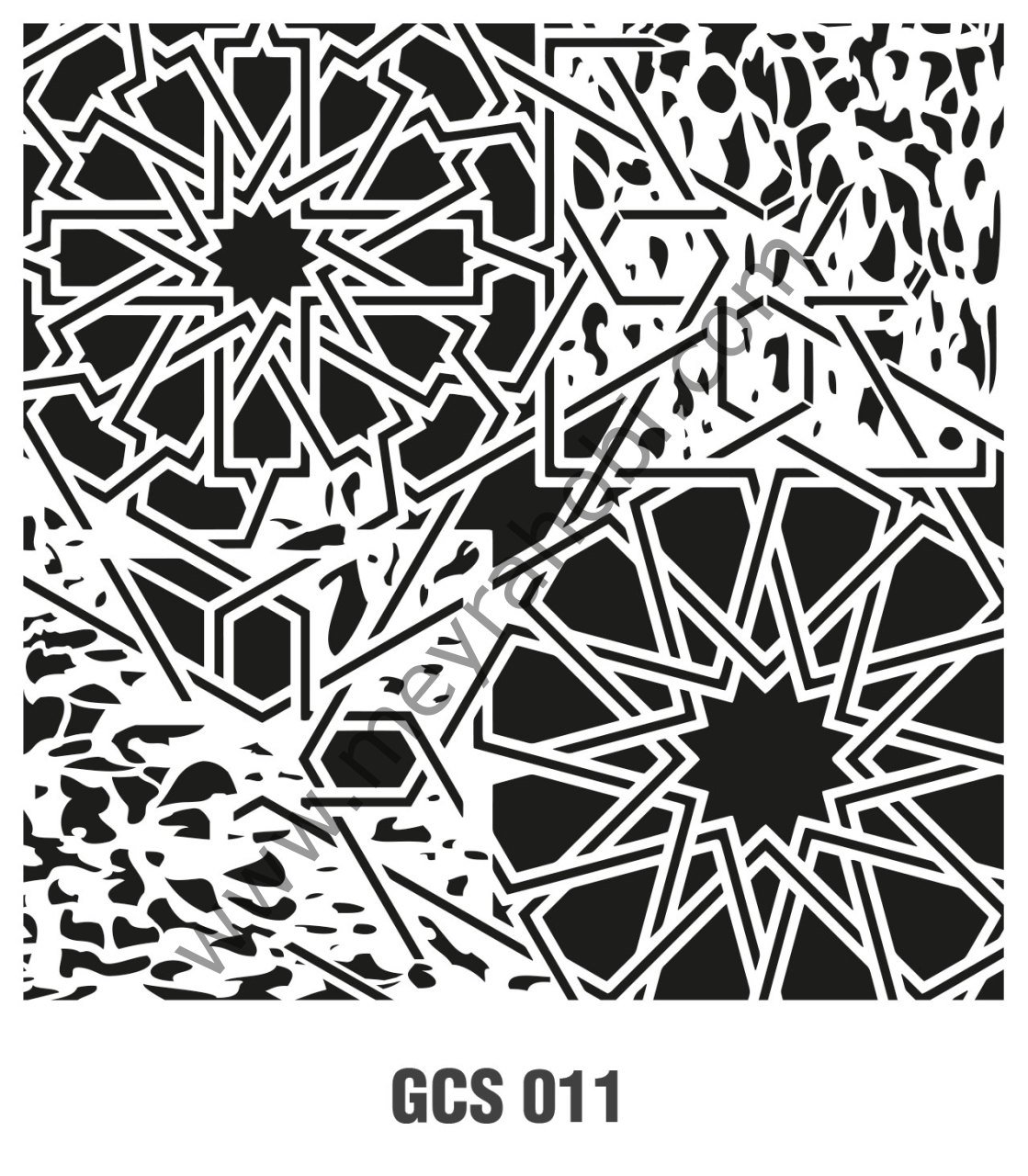 GCS011 Grunge Serisi Duvar Stencil 45*45 cm