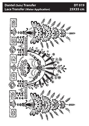 Cadence Dantel Transfer Siyah 25*35