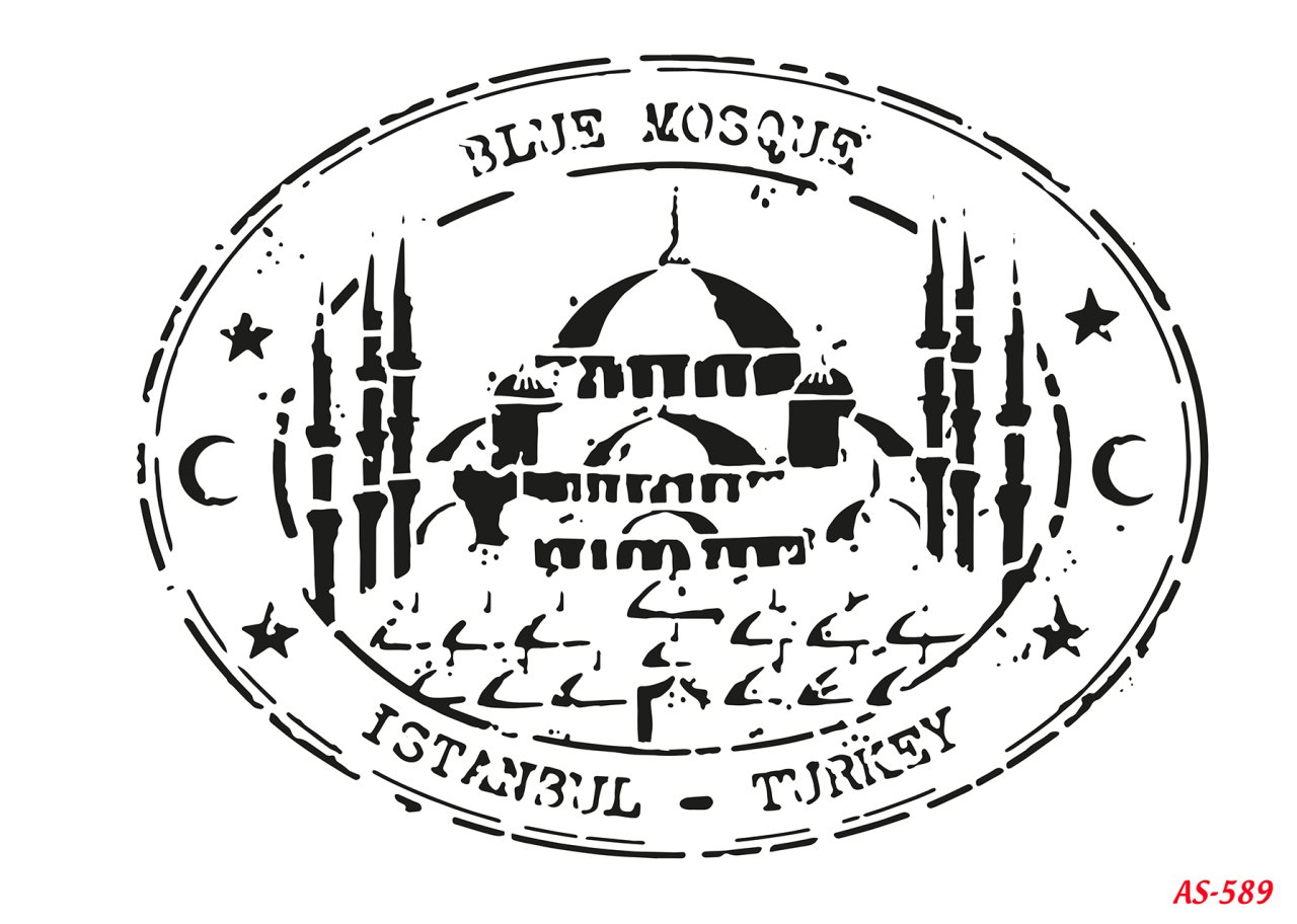 AS589 New Stencil Collection Blue Mosque
