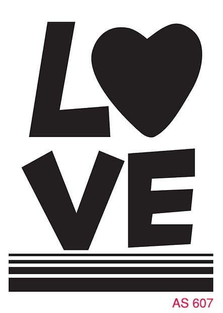 AS607 New Stencil Collection love