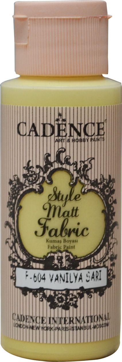 F604 Vanilya Sarı Style Matt Fabric Kumaş Boyası 59 ml