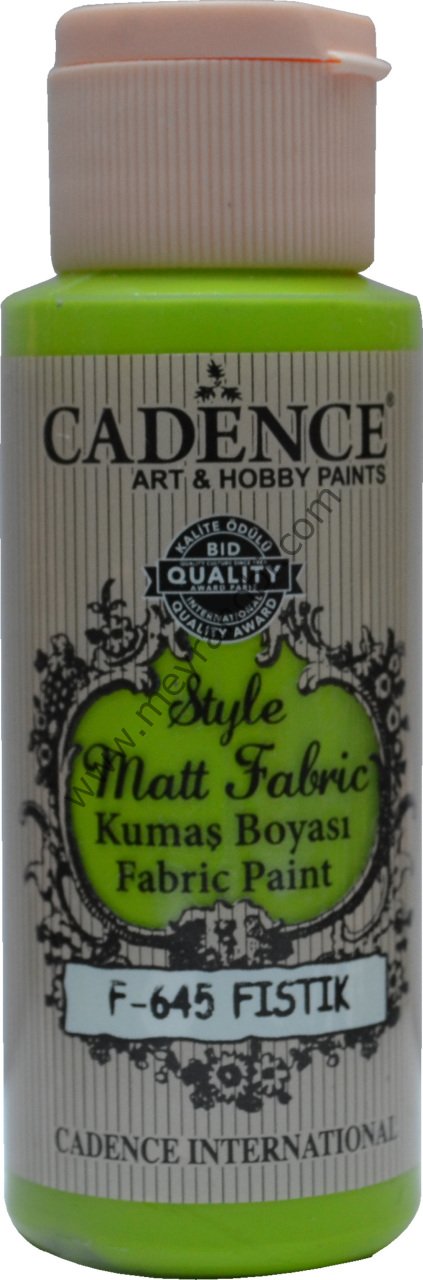 F645 Fıstık Yeşili Style Matt Fabric Kumaş Boyası 59 ml