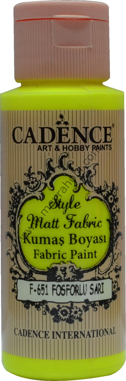 F651 Florasan Sarı Style Matt Fabric Kumaş Boyası 59 ml