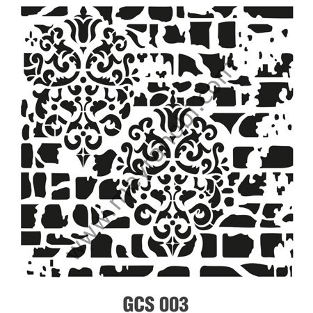 GCSS003 Grunge Serisi Stencil 25*25 cm