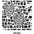 GCSS003 Grunge Serisi Stencil 25*25 cm
