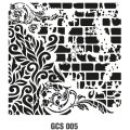 GCSS005 Grunge Serisi Stencil 25*25 cm