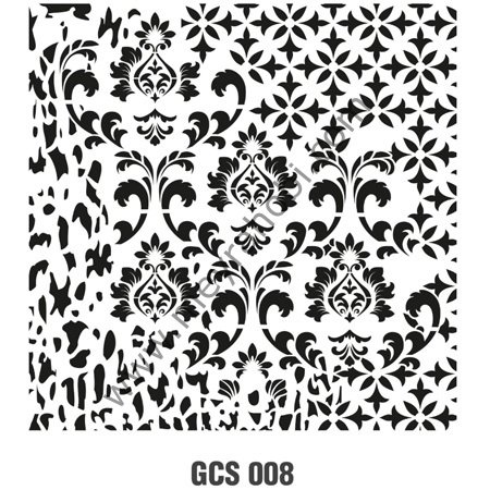 GCSS008 Grunge Serisi Stencil 25*25 cm
