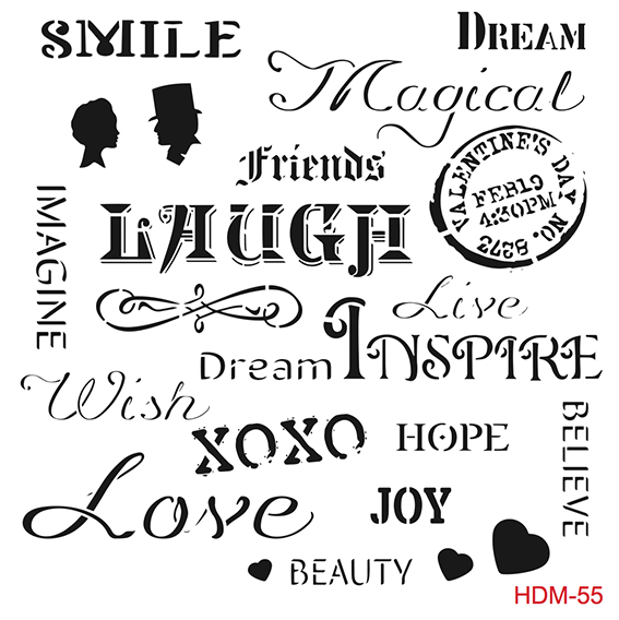HDM055 Home Decor Midi Stencil 