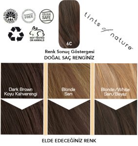 Tints of Nature 6C Koyu Küllü Sarı Organik Saç Boyası