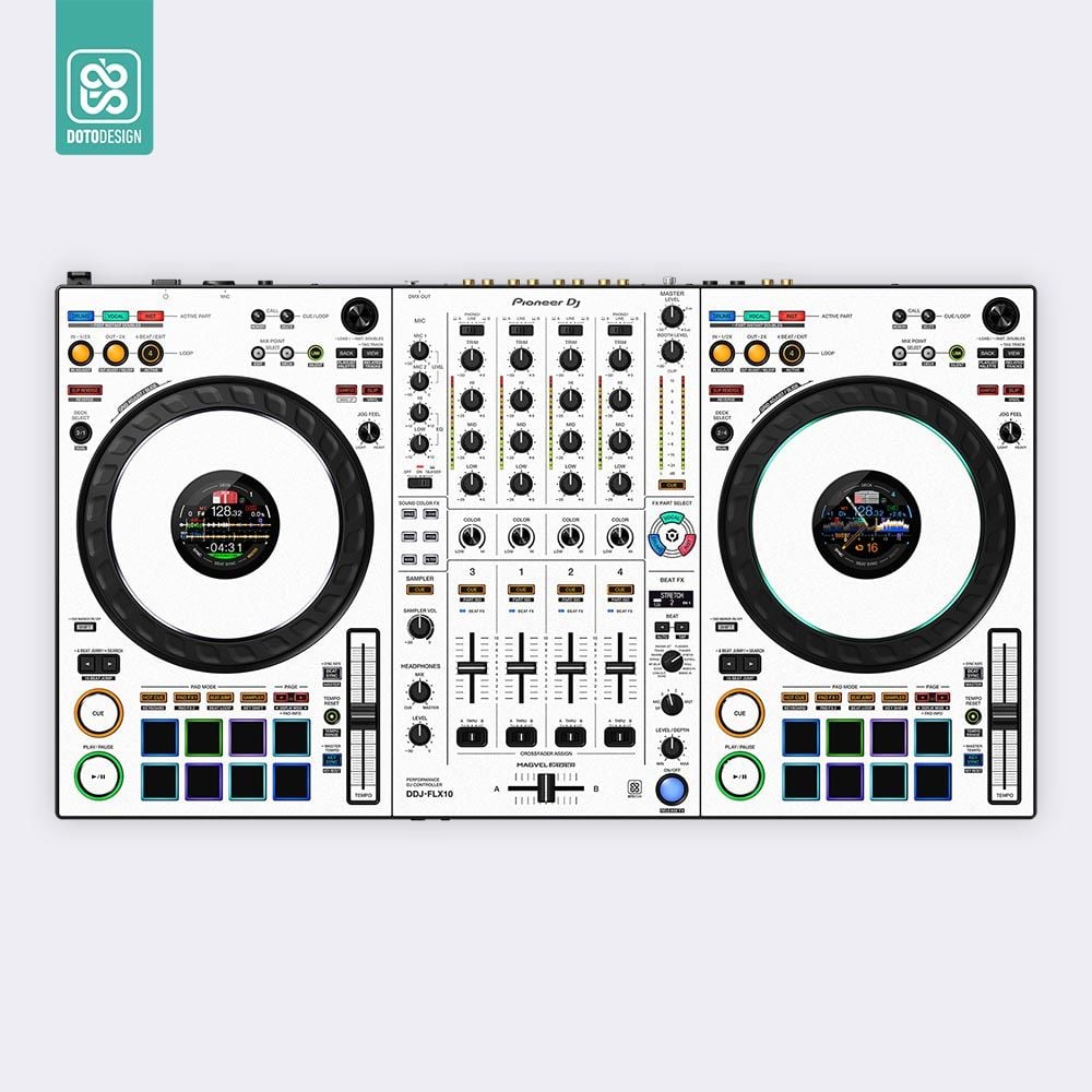 Skin DDJ-FLX10 | FULL COLORS White