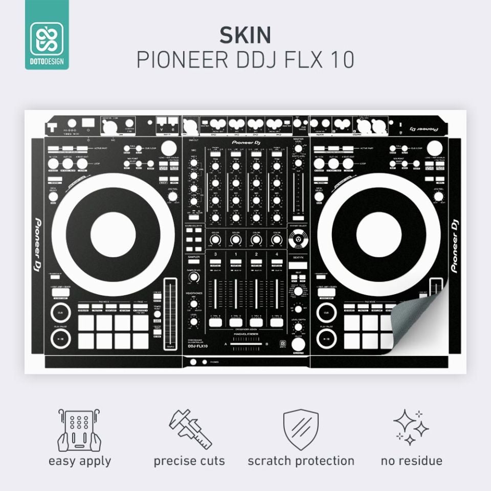 Skin DDJ-FLX10 | FULL COLORS Black