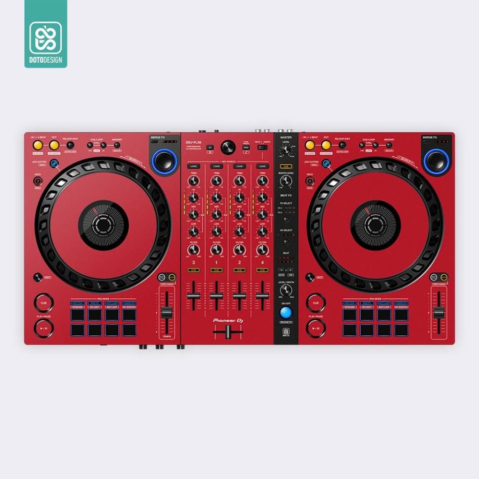Skin DDJ-FLX6 | FULL COLORS Aurora Red