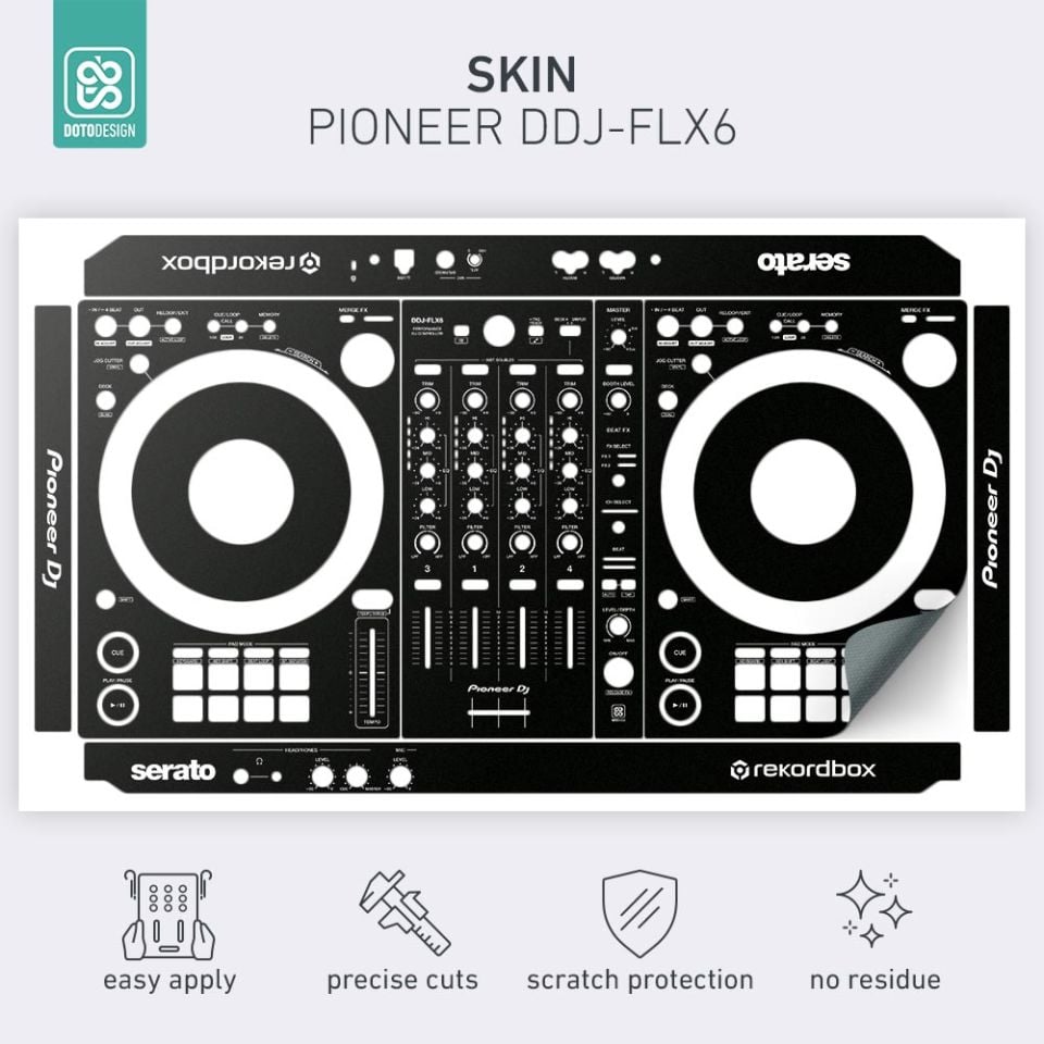 Skin DDJ-FLX6 | FULL COLORS Black