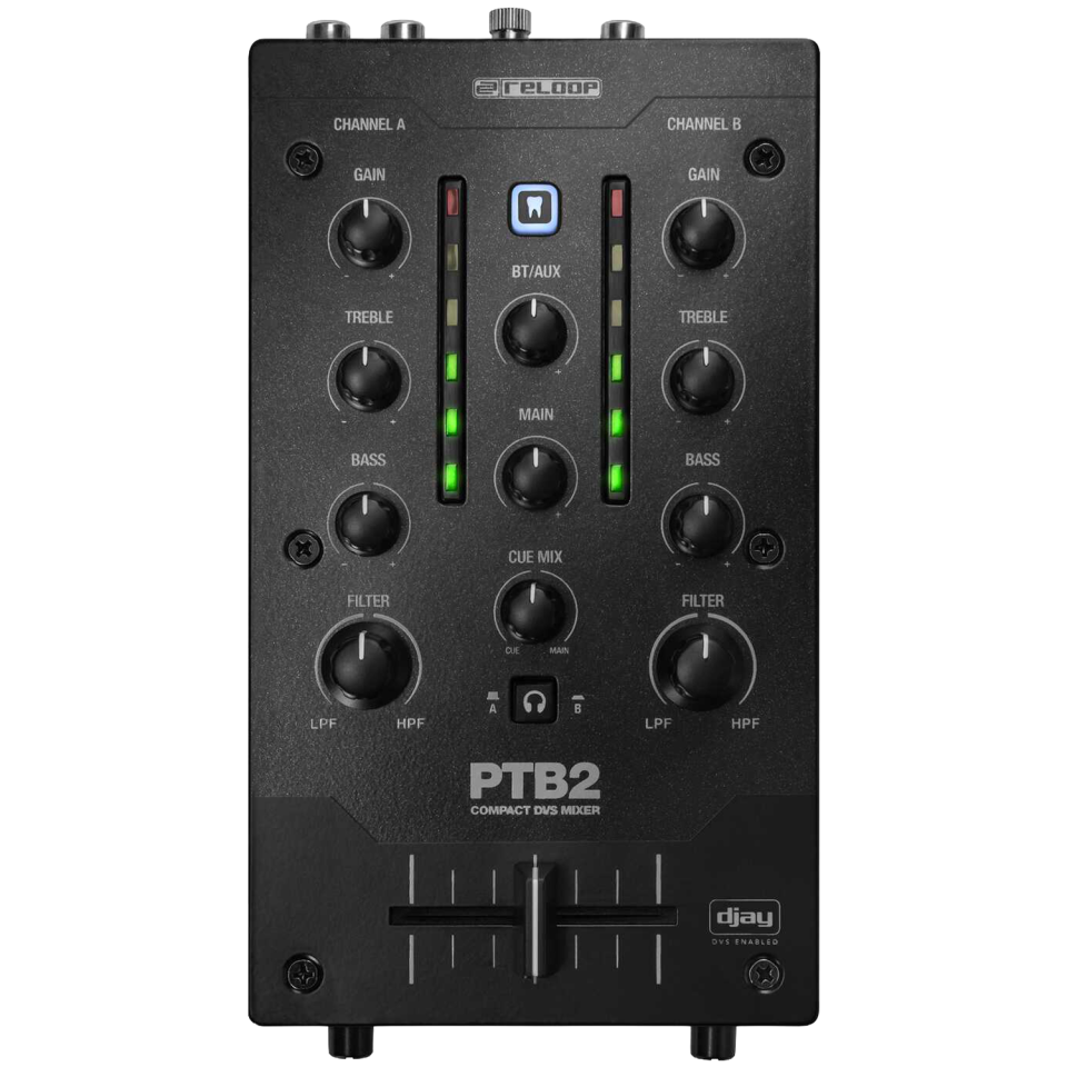 PTB2 | Mobil 2+1 Channel DJ Mixer w/DVS & Bluetooth