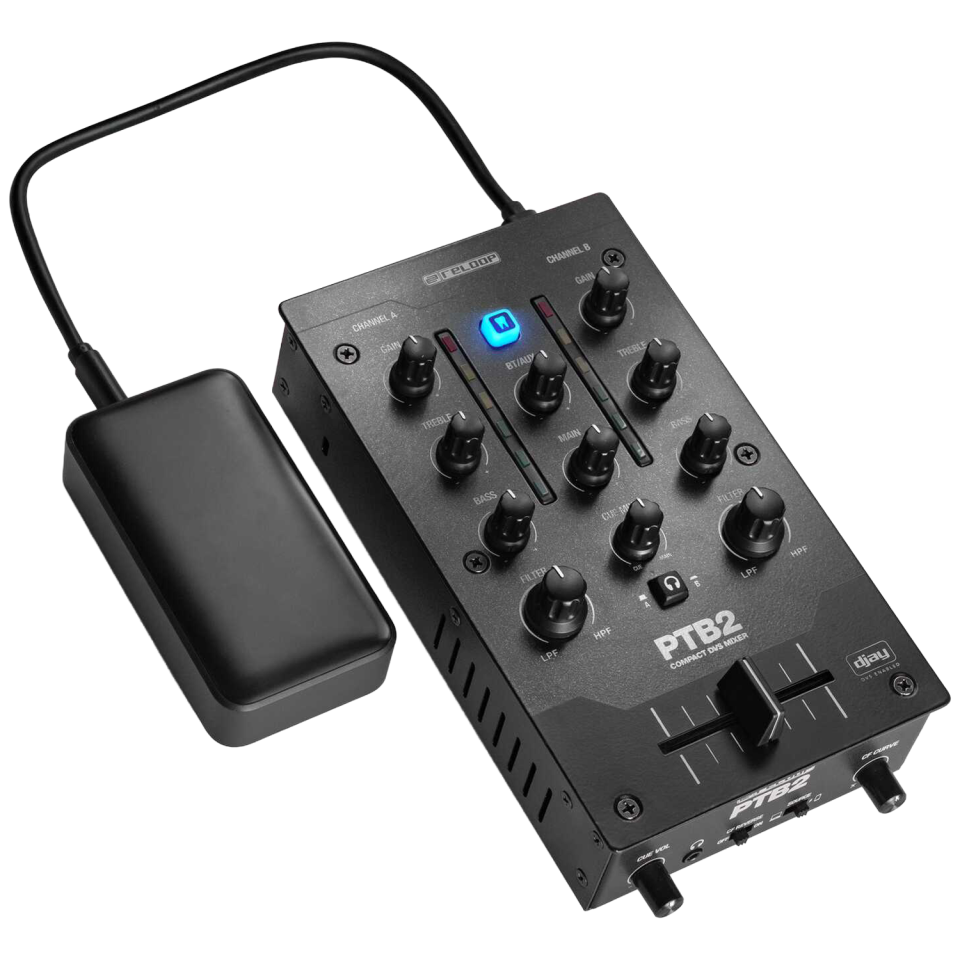 PTB2 | Mobil 2+1 Channel DJ Mixer w/DVS & Bluetooth