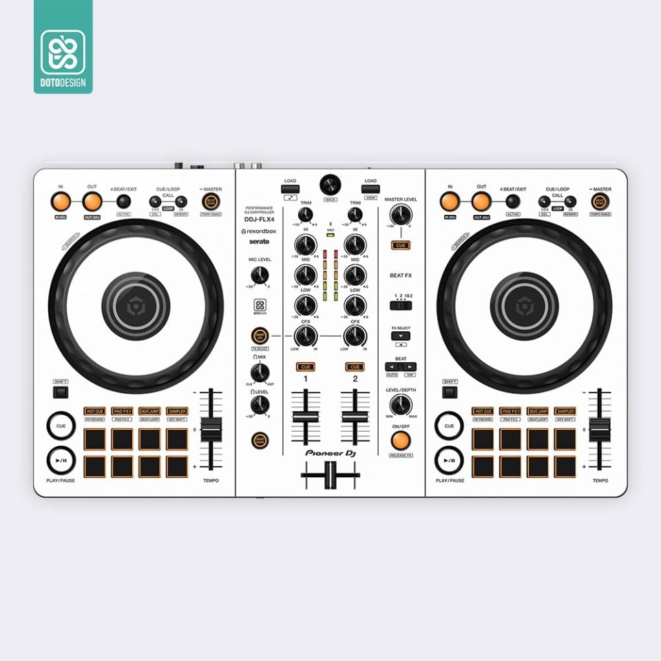 Skin DDJ-FLX4 | FULL COLORS White