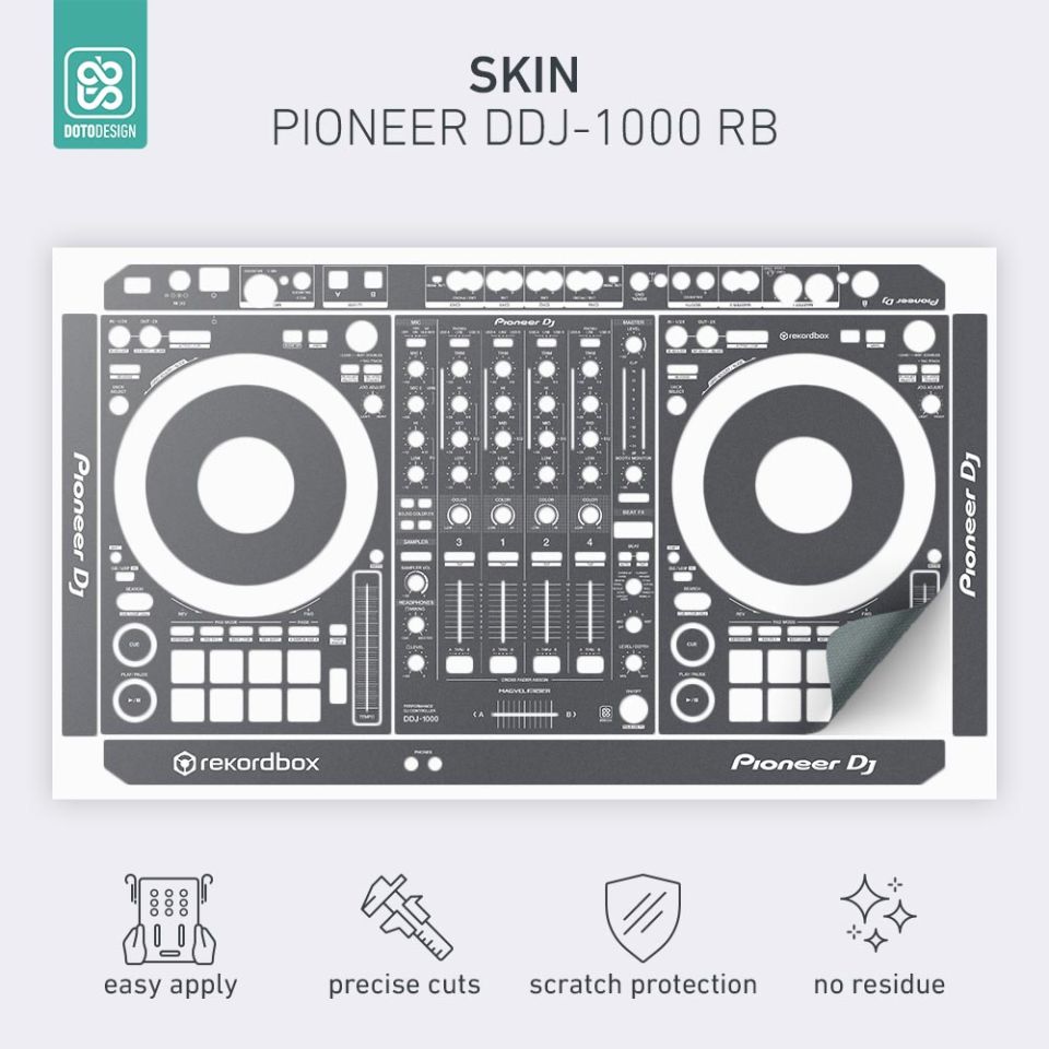 Skin DDJ-1000 RB | FULL COLORS Graphite Grey