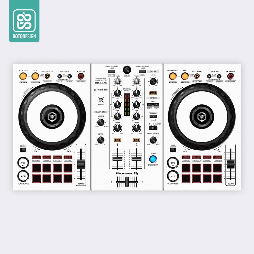 Skin DDJ-400 | FULL COLORS White