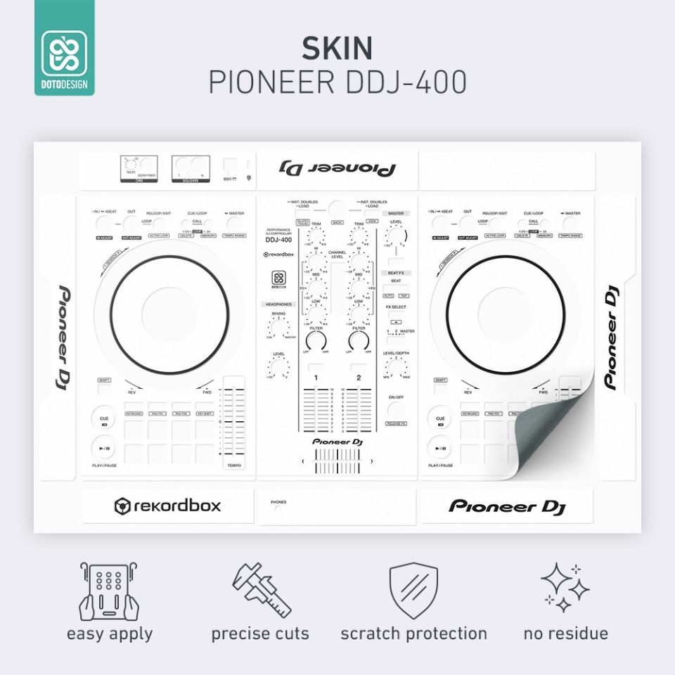 Skin DDJ-400 | FULL COLORS White