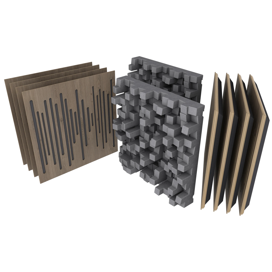 VicStudio Box Brown Oak | 10'lu Akustik Kit