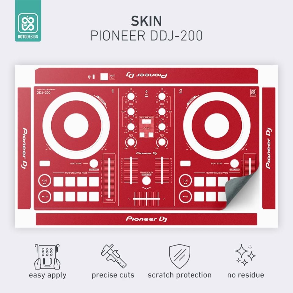Skin DDJ-200 | FULL COLORS Aurora Red