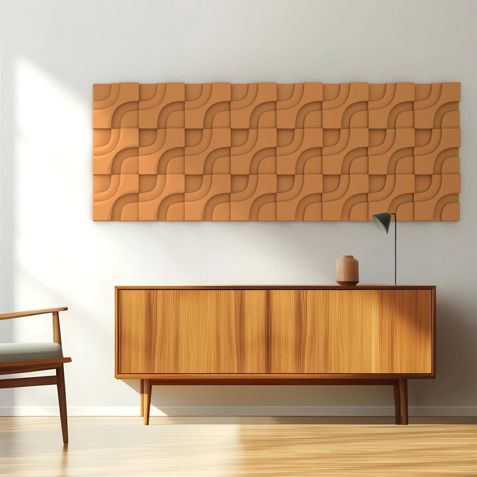 VicTiles 3D MidMod Old Gold | 4'lü Paket