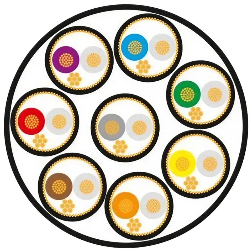 2932-00 Multicore Cable, 8-channels | Black 100mt