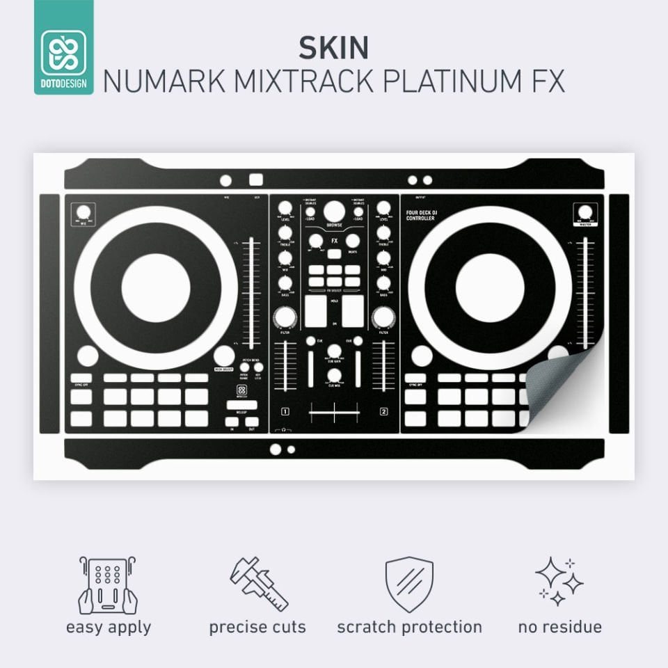 Skin Mixtrack Platinum FX | FULL COLORS Black