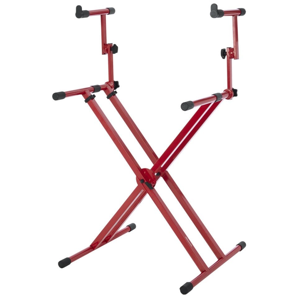 GFW-KEY-5100XRED | Red 2 Tier X Style Keyboard Stand