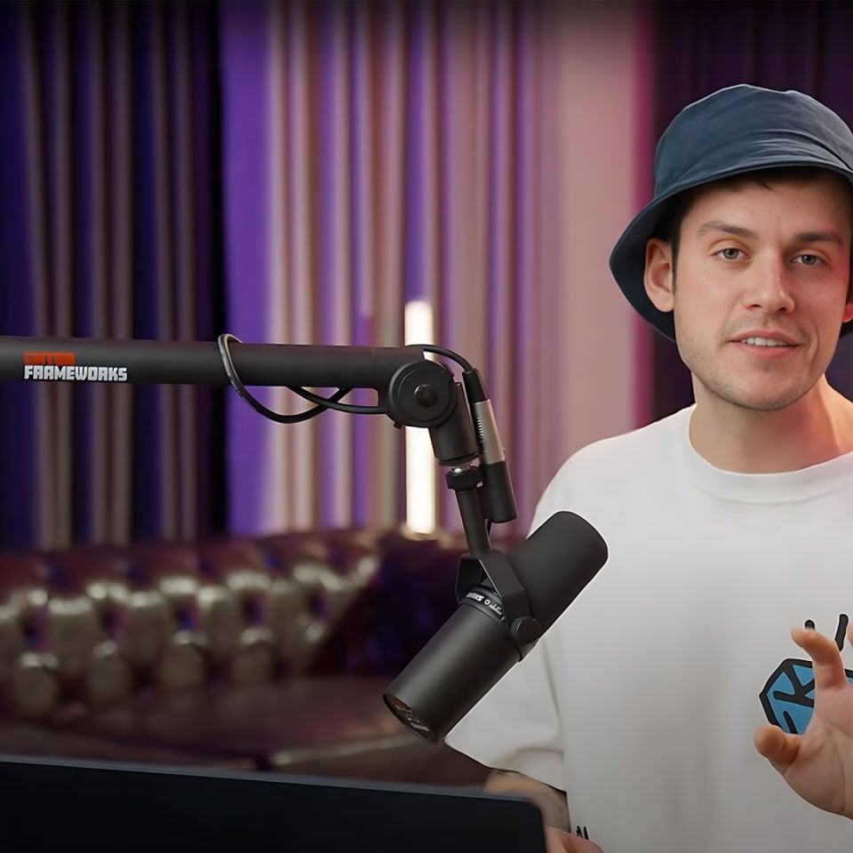 GFWMICBCBM3000 | Deluxe Frameworks Desktop Mic Boom Stand