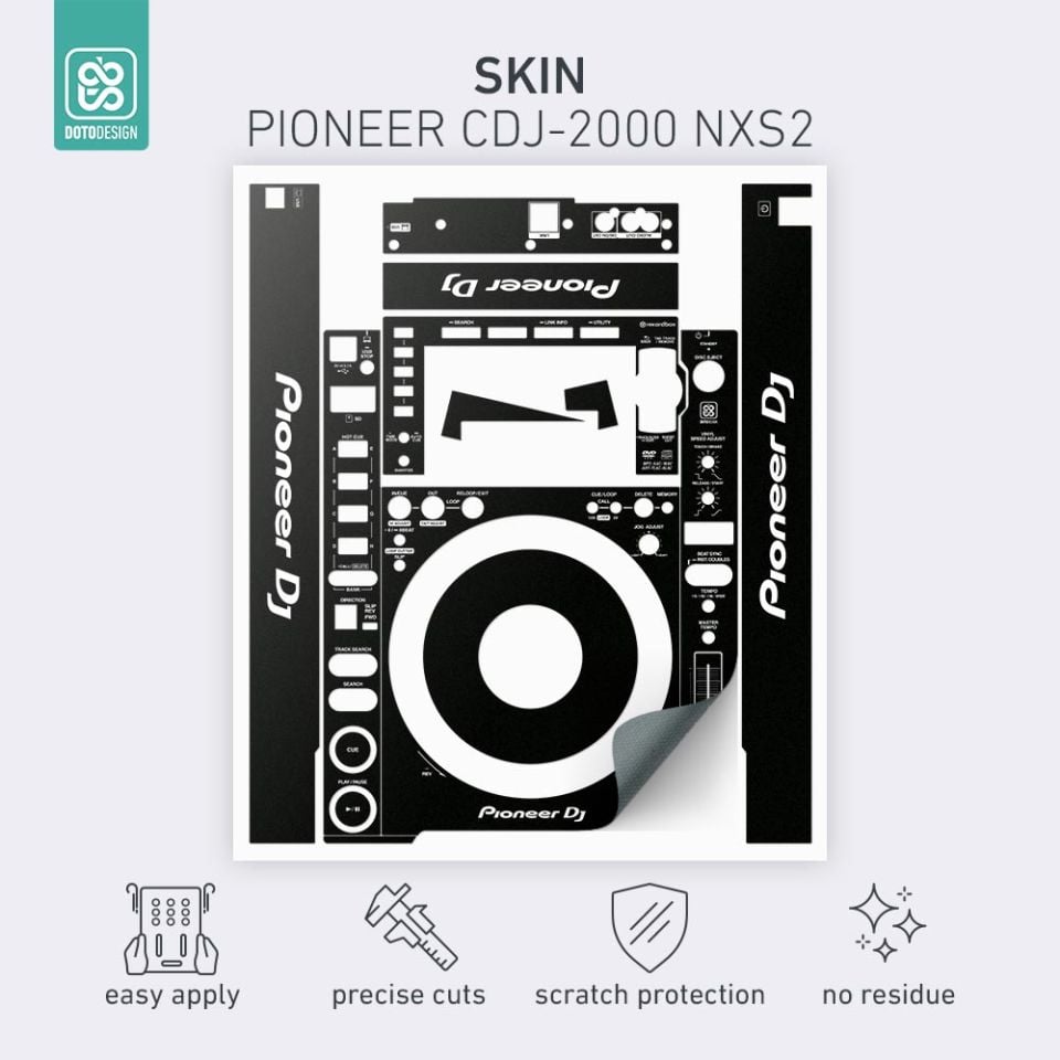 Skin CDJ-2000 NXS2 | FULL COLORS Black