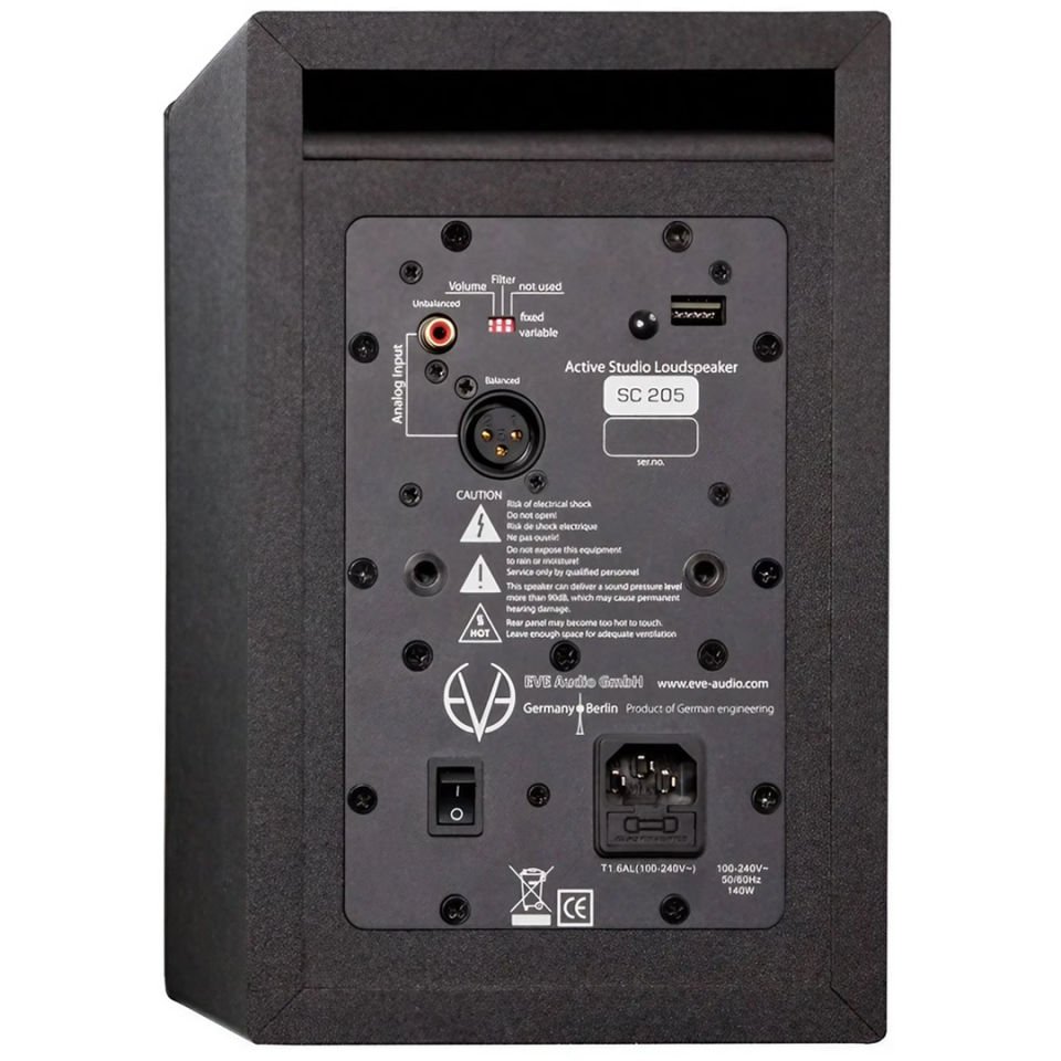 スタジオモニタースピーカー EVE AUDIO SC205 片方が電源に難あり品 スタジオモニタースピーカー EVE AUDIO SC205 片方が電源に難あり品