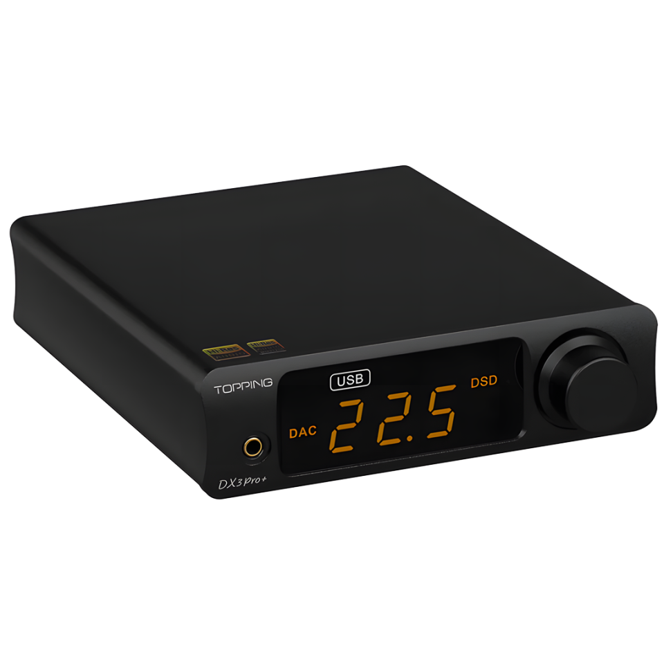 DX3 Pro+ ES9038Q2M Desktop DAC & Headphone Amplifier | Black