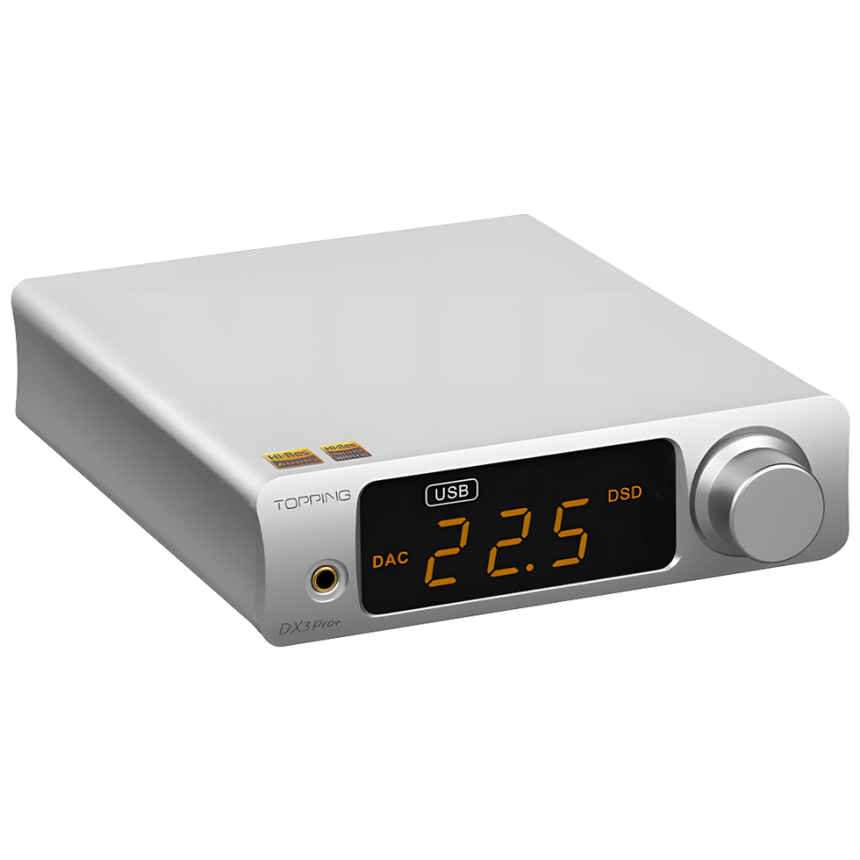 DX3 Pro+ ES9038Q2M Desktop DAC & Headphone Amplifier | Silver