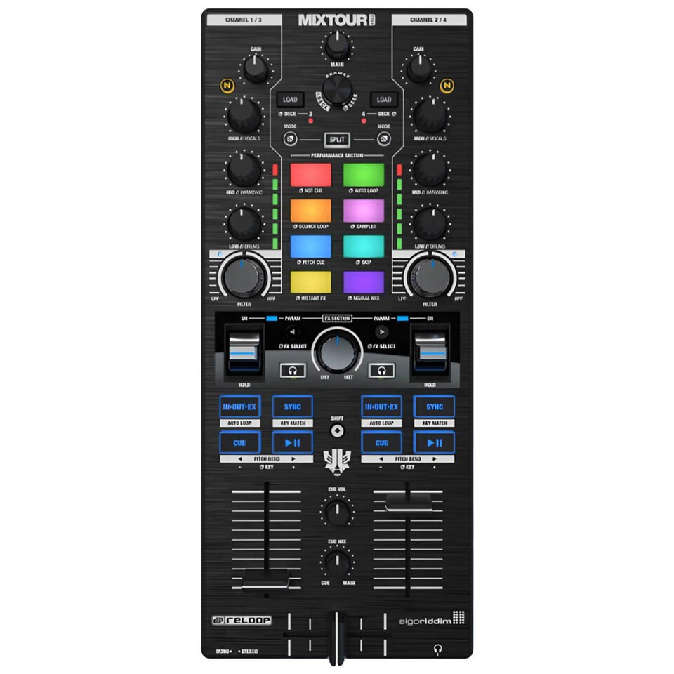 Reloop Mixtour Pro | Hepsi Bir Arada 4-Deck USB-C Ses Kartlı DJ