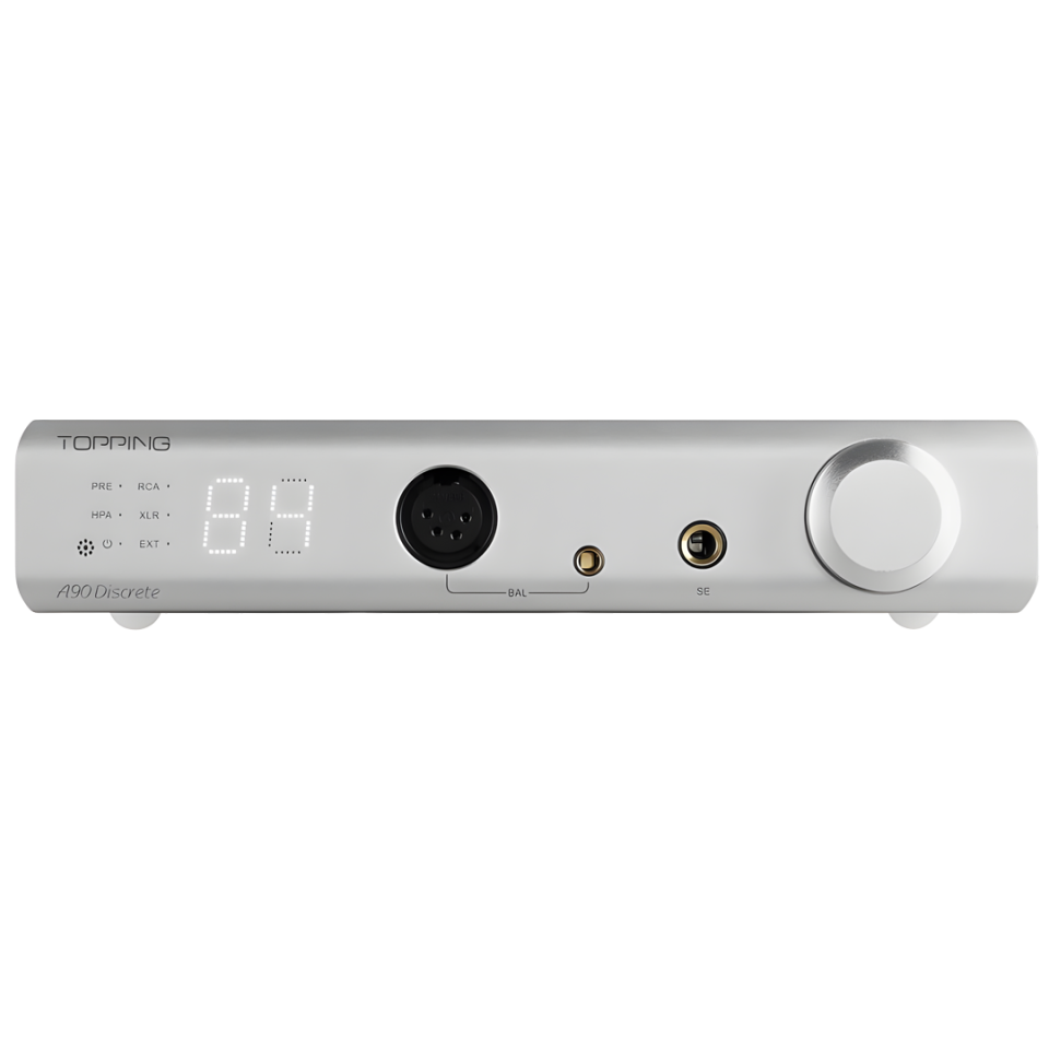 A90 DISCRETE Discrete Balanced Headphone Amplifier Preamplifier | Silver