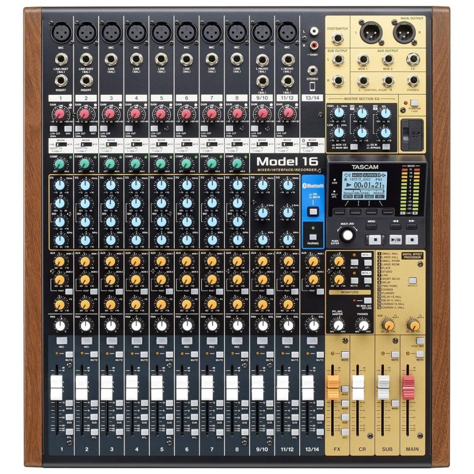 Model 16 | 16 Kanallı Canlı Kayıt ve Mikser + USB Ses Ses Kartı