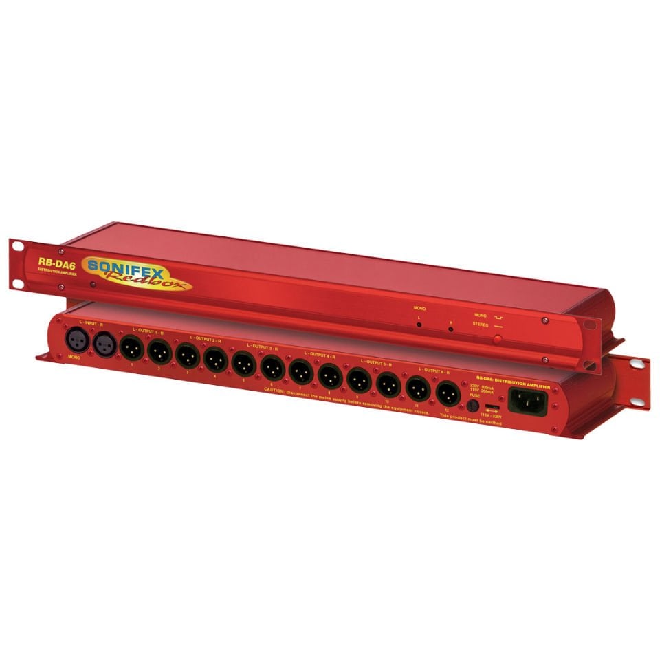 RB-DA6 6-Way Stereo Distribution Amplifier (1 RU)