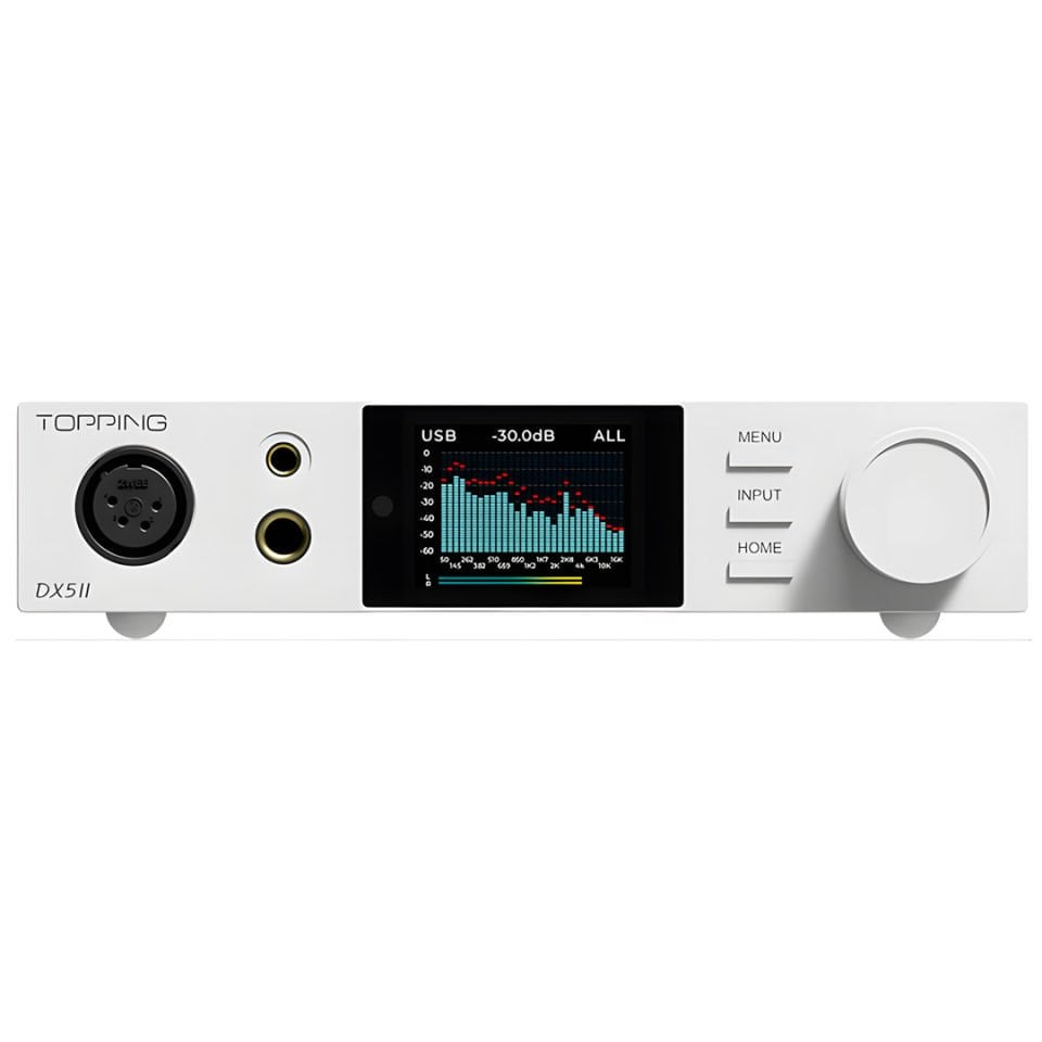 DX5 II Dual ES9039Q2M Desktop DAC & Headphone Amplifier | White