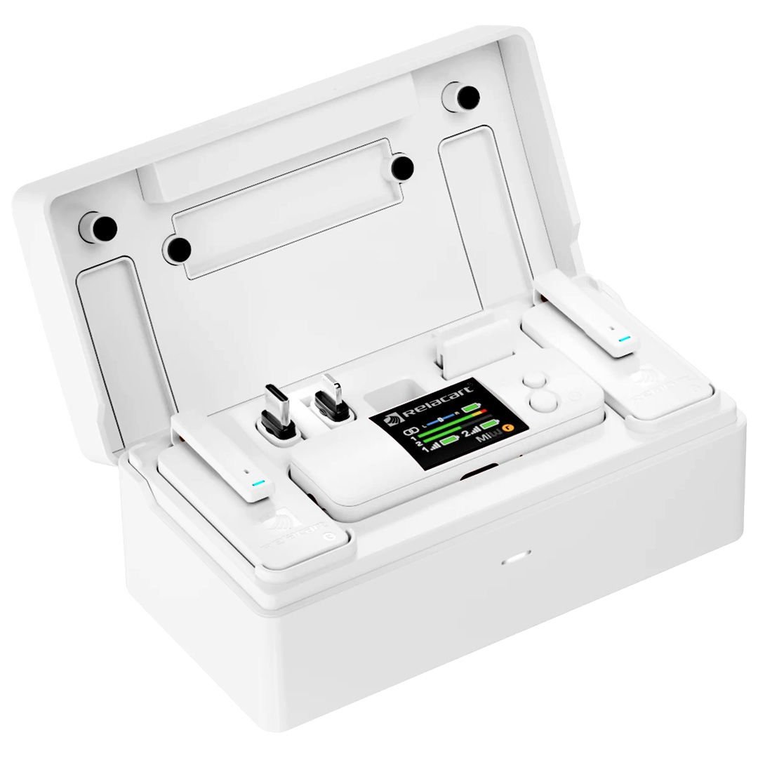 Mi3 White | Dual Channel Mini Wireless Microphone System