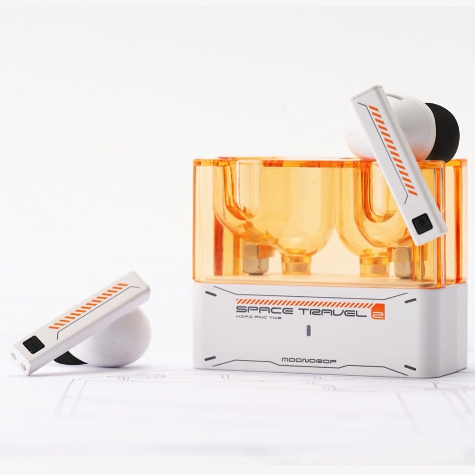 Space Travel 2 True Wireless Headphone (TWS) | White Orange