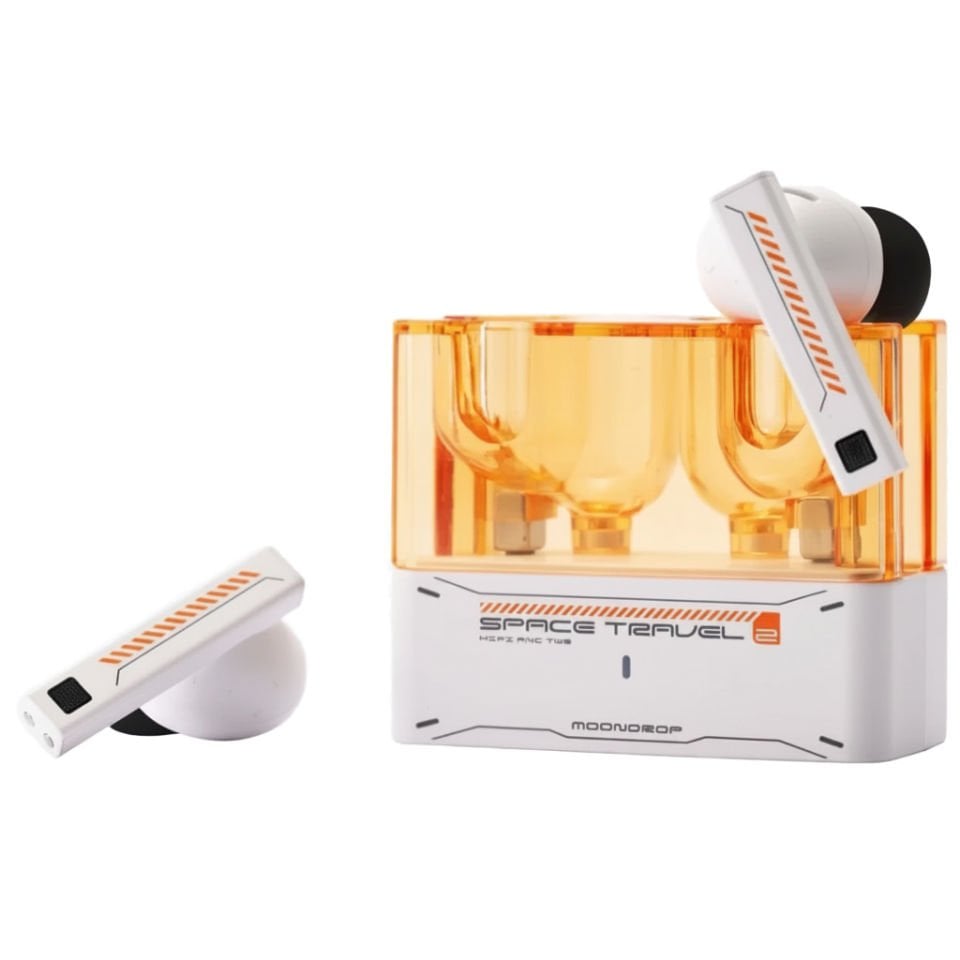 Space Travel 2 True Wireless Headphone (TWS) | White Orange