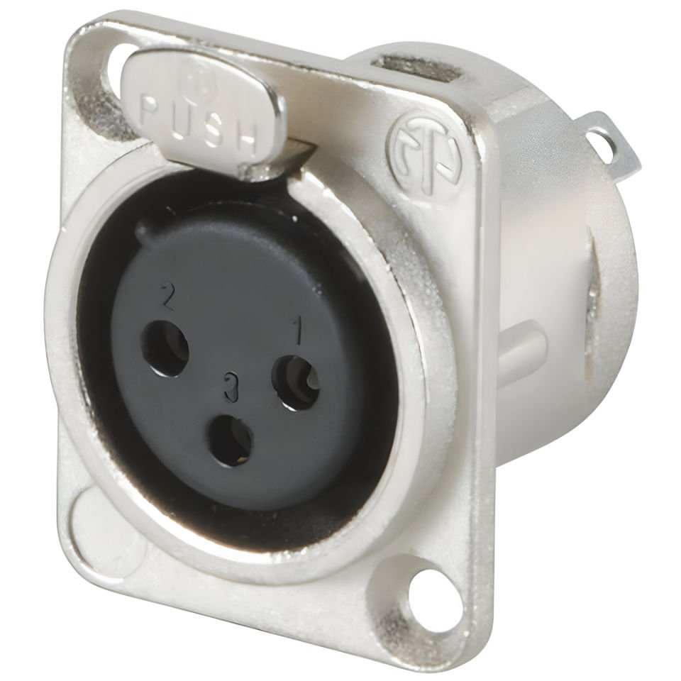 Neutrik NC3FD-L-1 | Şasi Tipi XLR Dişi Jack