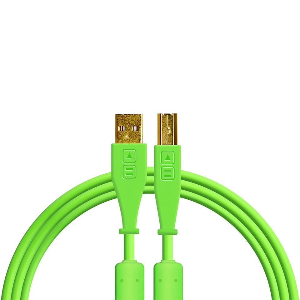 Chroma Cables USB-A to B - 1.5mt | Straight Green