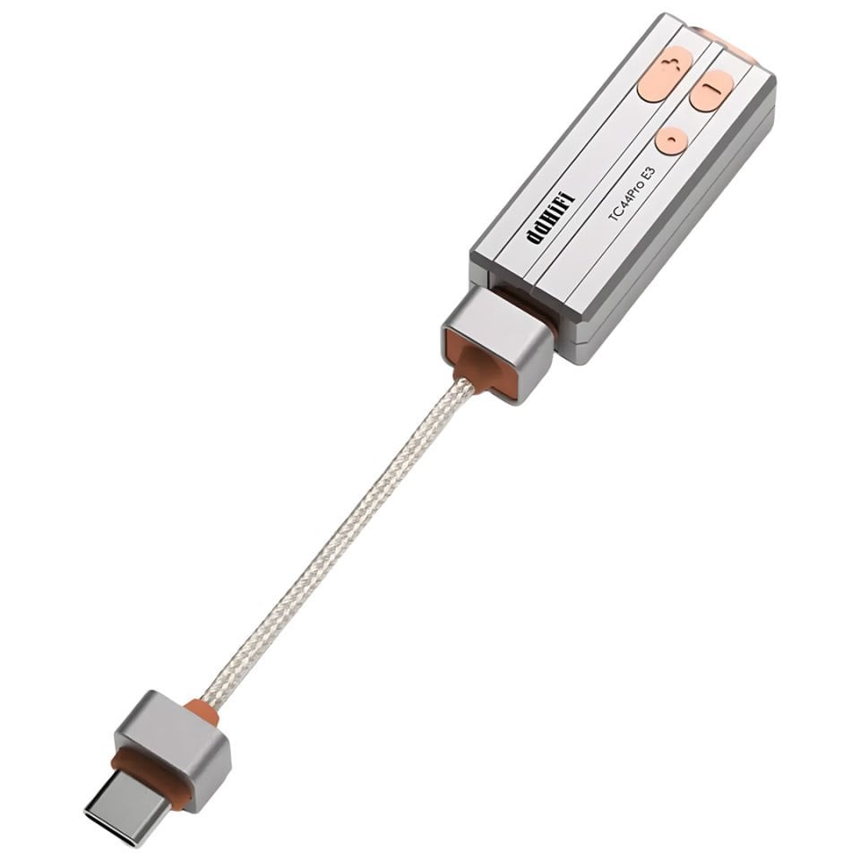 TC44Pro E3 (Eye3) | 3. Nesil Yüksek Çözünürlüklü DAC & Kulaklık AMP Adaptörü (3.5mm+4.4mm) | USB-C