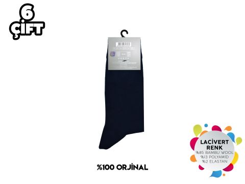 Pierre Cardin 931-Lacivert Erkek Modal Çorap 6'lı