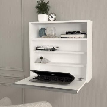 Dekorister Violin Laptop Çalışma Masası Beyaz