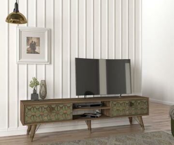 Dekorister Exclusive Valente Tv Sehpası Ceviz-Sardunya