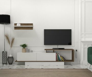 Dekorister Asos Tv Ünitesi Beyaz-Ceviz